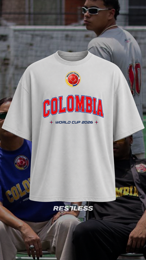 CAMISETA PARA EL MUNDIAL FUTBOL COLOMBIA 2026|Color:PLATEADO