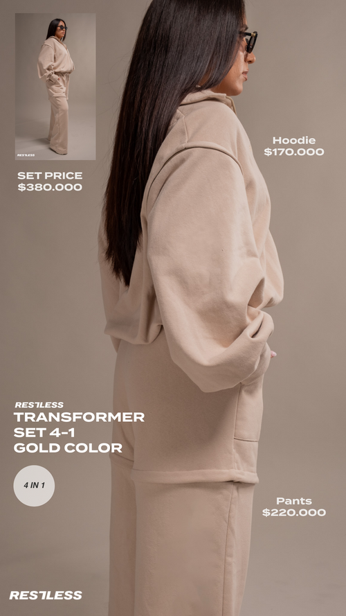 Ropa deportiva de lujo RESTLESS en algodón orgánico color Gold, tela transpirable de alta calidad hecha en Colomxbia.
FIBRAS ORGANICAS NATURALES ORGANIC COTTON NATURAL FABRICS|Color:GOLD