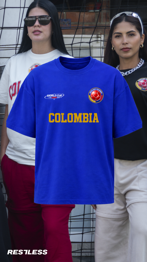 CAMISETA PARA EL MUNDIAL FUTBOL COLOMBIA UNISEX HOMBRE MUJER 2026|Color:AZUL