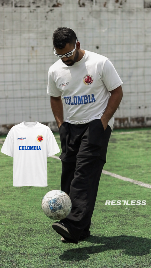 CAMISETA PARA EL MUNDIAL FUTBOL COLOMBIA UNISEX HOMBRE MUJER 2026|Color:BLANCO